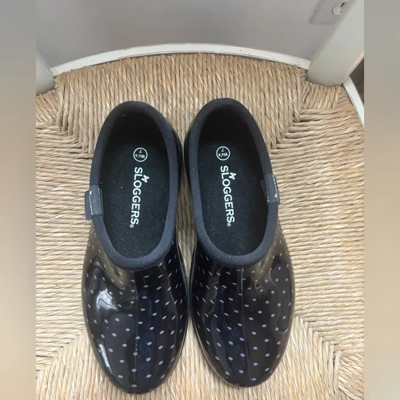 Sloggers garden, rain shoes, chicken feeding, polka dot size 7 - Picture 4 of 6
